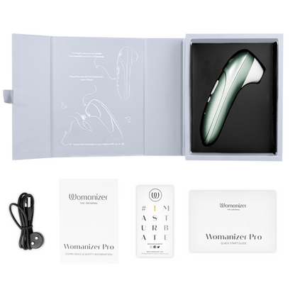 Womanizer Pro Vibrant klitoriskiihotin, salvianvihreä