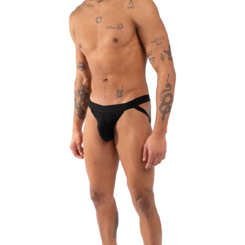 BURN - 011 Double Black jockstrap - musta - S