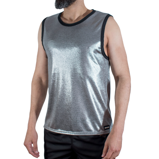 MACHO - kimalteleva t-paita - L/XL