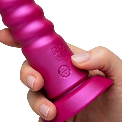 Romp Jiggle työntävä vibraattori imukupilla, pinkki