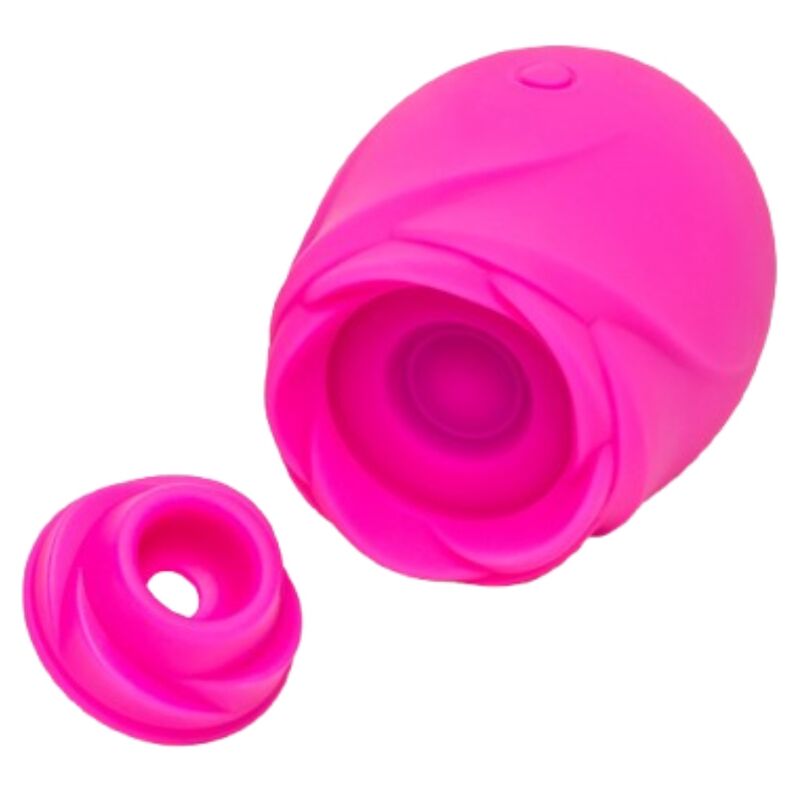 Romp Rose ruusunmuotoinen klitoriskiihotin imutoiminnolla, pinkki