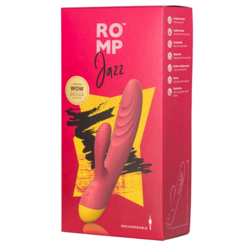 Romp Jazz ladattava rabbit-vibraattori, punainen