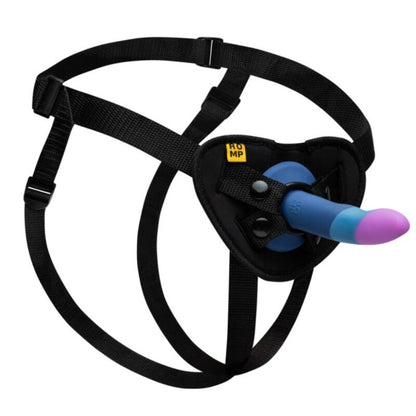 Romp Piccolo valjaat ja silikonidildo imukupilla, kolmivärinen, 14 cm