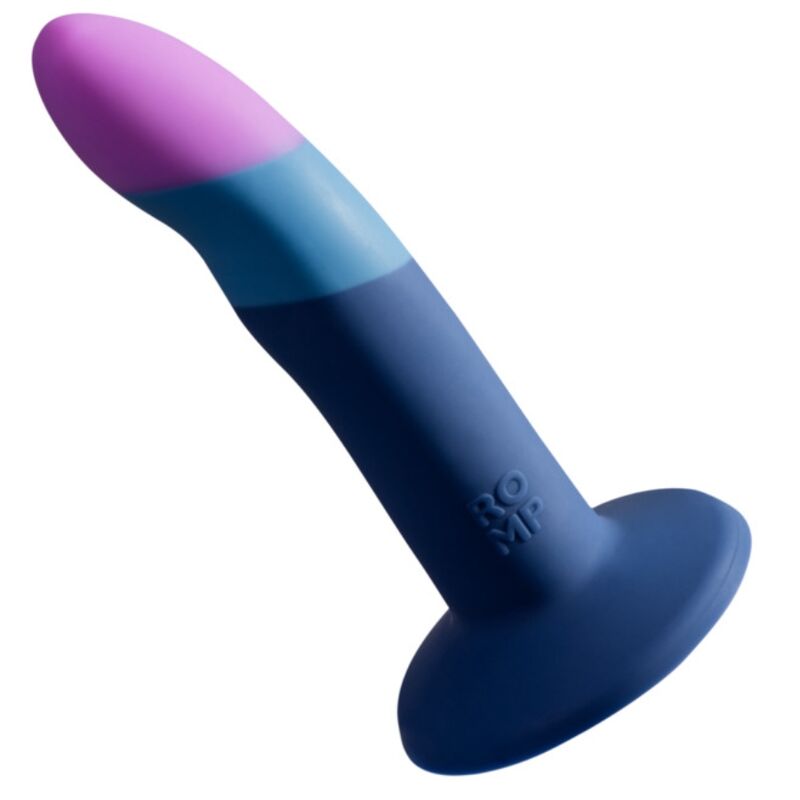 Romp Piccolo valjaat ja silikonidildo imukupilla, kolmivärinen, 14 cm