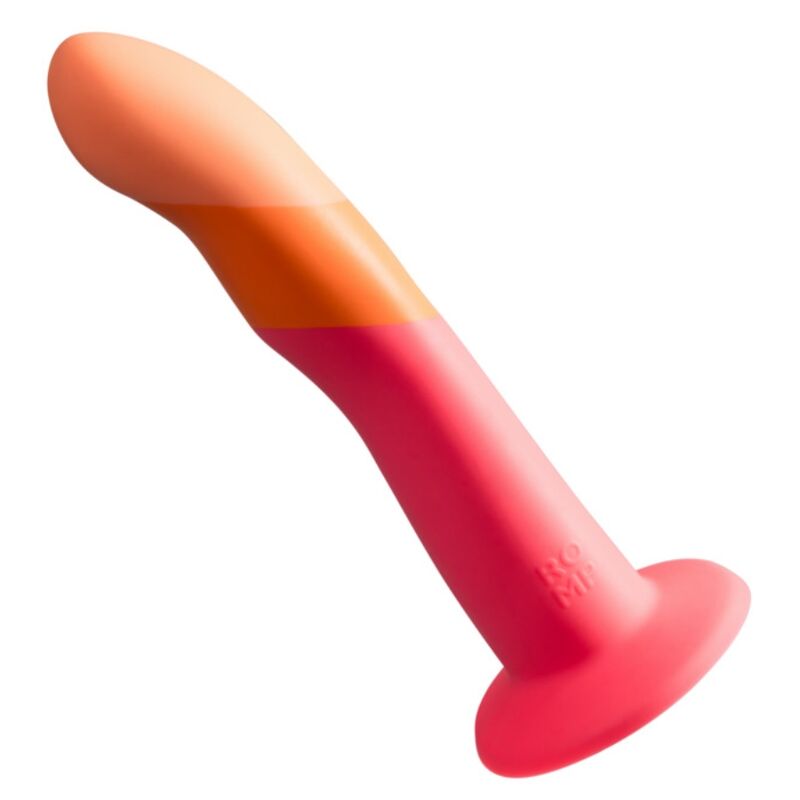 Romp Dizi silikonidildo imukupilla, kolmivärinen, 18 cm