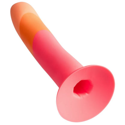 Romp Dizi silikonidildo imukupilla, kolmivärinen, 18 cm