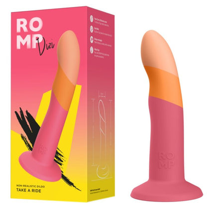 Romp Dizi silikonidildo imukupilla, kolmivärinen, 18 cm