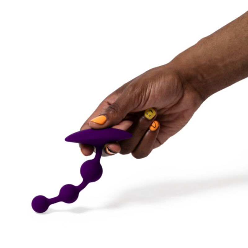 Romp Amp joustavat silikoniset anaalihelmet, violetti, 12,5 cm