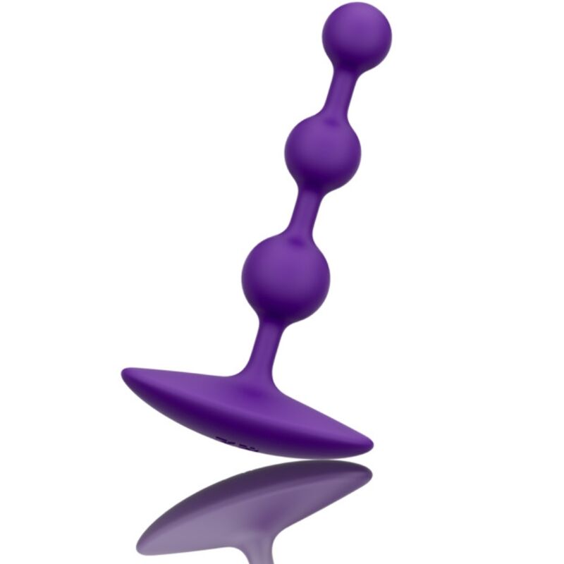 Romp Amp joustavat silikoniset anaalihelmet, violetti, 12,5 cm
