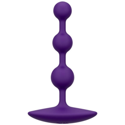 Romp Amp joustavat silikoniset anaalihelmet, violetti, 12,5 cm