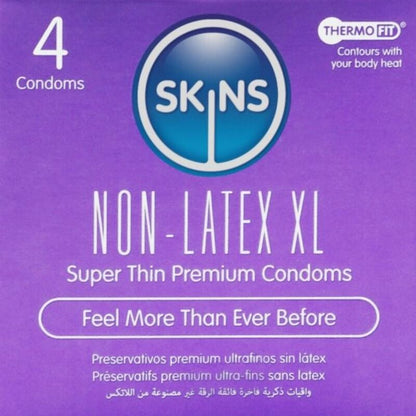 Skins lateksittomat XL-kondomit - 4 kpl
