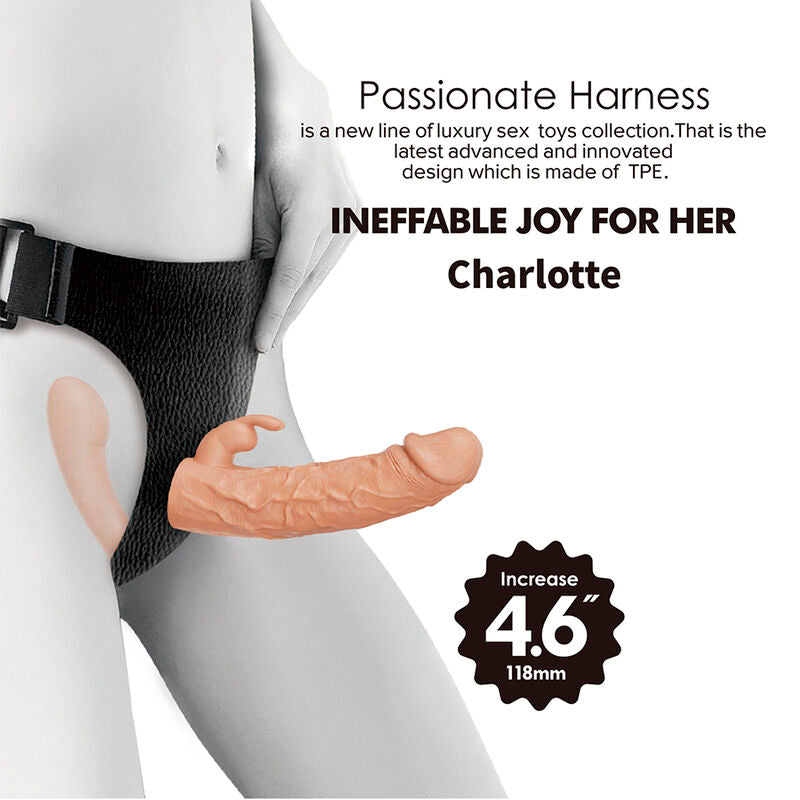 Baile Charlotte ontto strap-on kaksoispenetraatioon - ihonväri