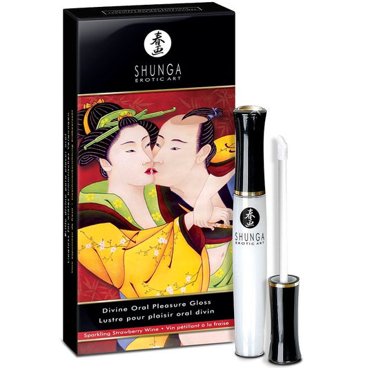 Shunga Divine Lip Gloss Strawberry & Cava | Niks.fi verkkokauppa