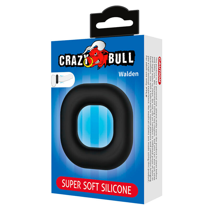 Crazy Bull Walden pehmeä silikoninen penisrengas - musta