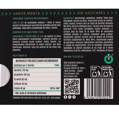 WUG - Diet ravintolisäpurukumi - 8 kpl
