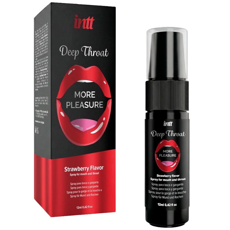 Intt Deep Throat More Pleasure suuseksiin tarkoitettu suihke - mansikka