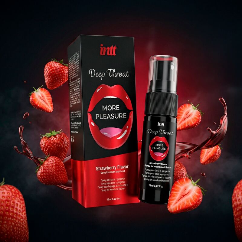 Intt Deep Throat More Pleasure suuseksiin tarkoitettu suihke - mansikka