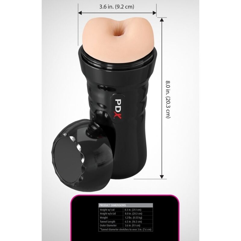 PDX Extreme Wet Bussies Super Bangin' Butthole anaalimasturbaattori - 20,8 cm