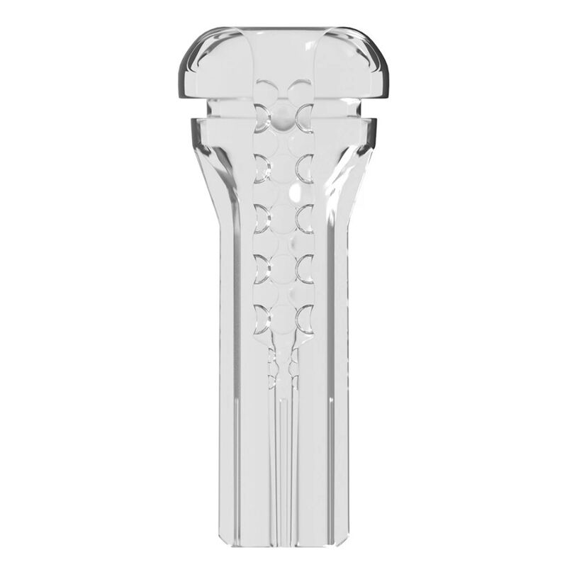 PDX Elite Viewtube Plus See-Thru EZ-Grip masturbaattori - läpinäkyvä - 21 cm