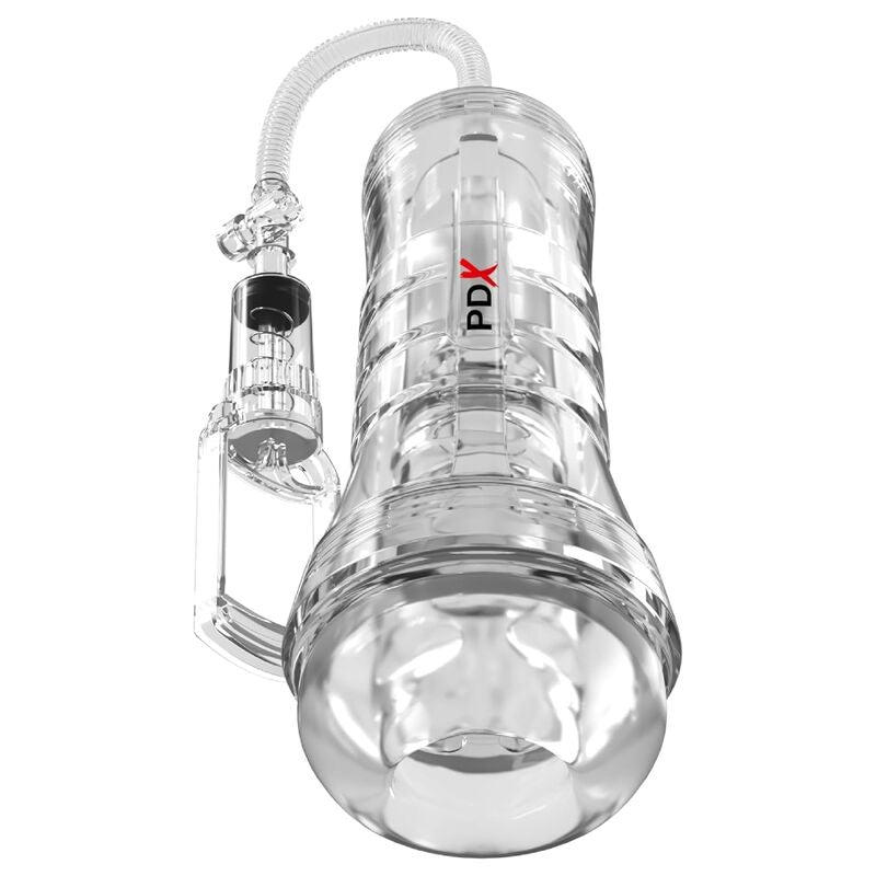 PDX Elite Viewtube Vac XXL masturbaattori imupumpulla - läpinäkyvä - 27,3 cm