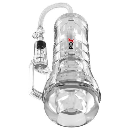 PDX Elite Viewtube Vac XXL masturbaattori imupumpulla - läpinäkyvä - 27,3 cm