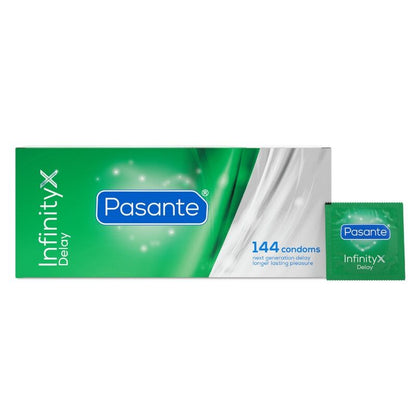 Pasante Delay Infinity kondomit - laatikko - 144 kpl