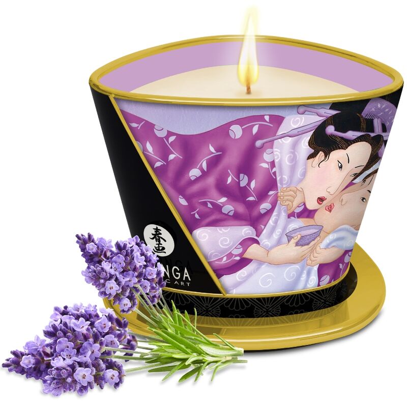 Shunga hierontakynttilä - laventeli - 170 ml