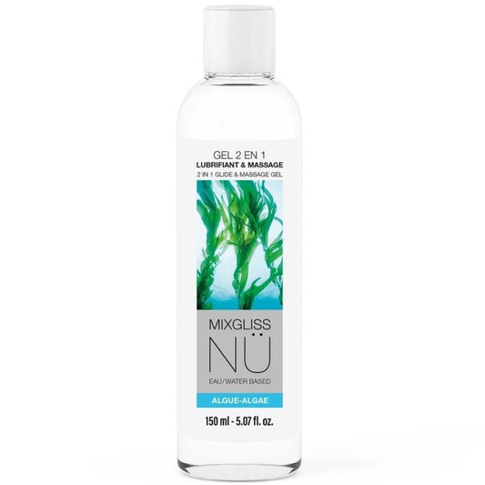 Mixgliss Nuru 2-in-1-vesipohjainen liukuvoide ja hierontageeli - levä - 150 ml