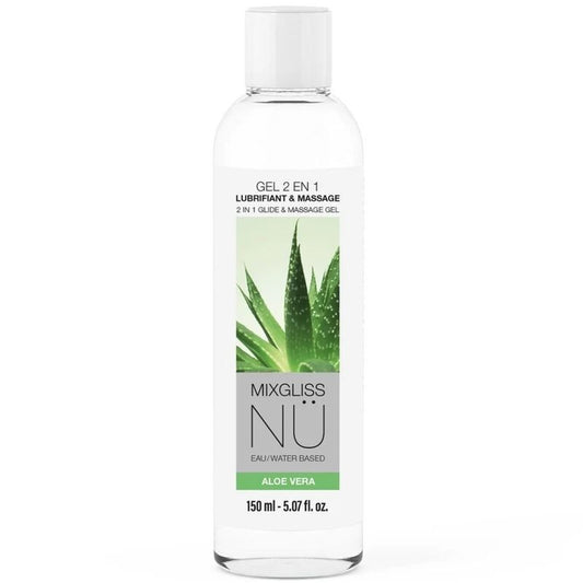 Mixgliss Nuru 2-in-1-vesipohjainen liukuvoide ja hierontageeli - aloe vera - 150 ml