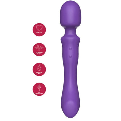 She.E.O kaksipäinen värisevä hierontasauva - violetti