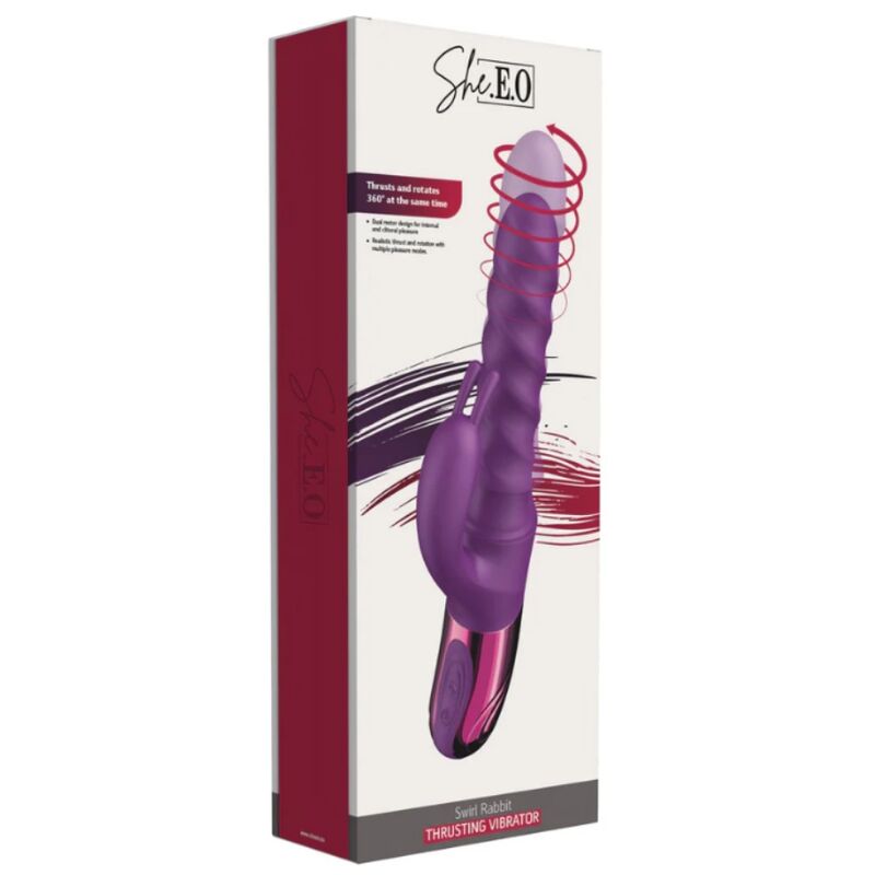 She.E.O Rabbit Swirl rabbit-vibraattori - violetti