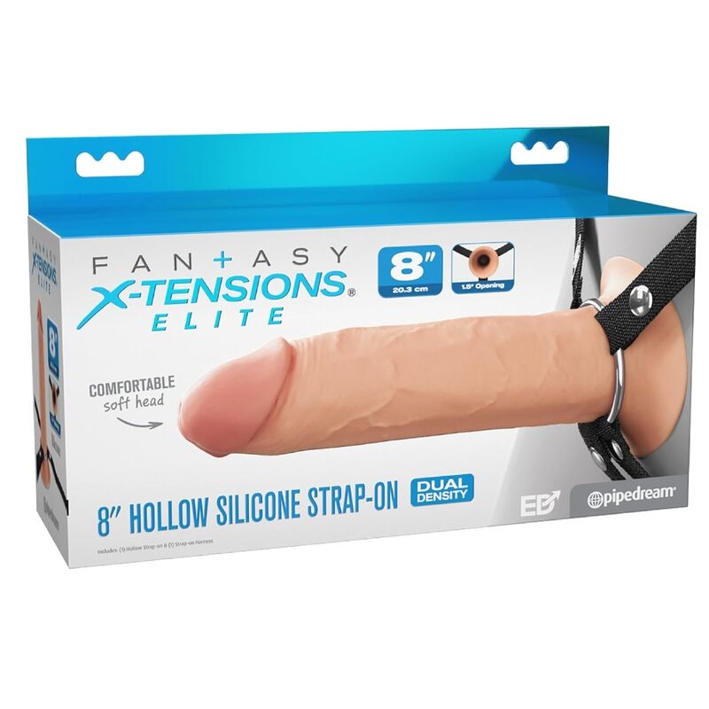 Fantasy X-Tensions Elite ontto silikoninen strap-on - 20,3 cm