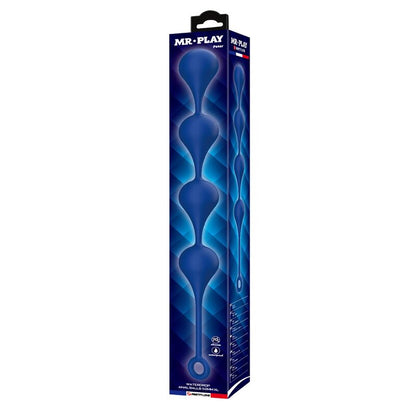 Mr Play silikoniset anaalihelmet XL - sininen - 52,5 cm