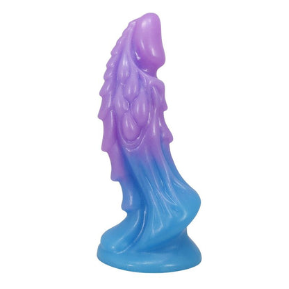 Power Monsters Atlanteans realistinen dildo imukupilla - sininen/violetti - 19 cm - Ø 5 cm