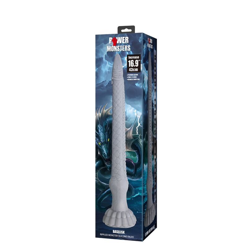 Power Monsters Basilisk silikoninen fantasiadildo - 43 cm - Ø 5 cm