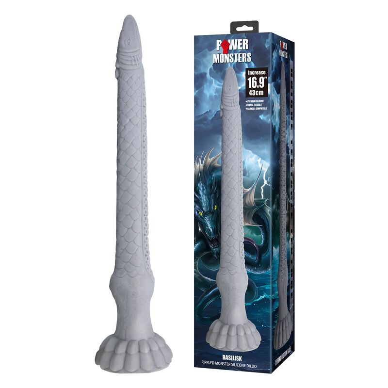 Power Monsters Basilisk silikoninen fantasiadildo - 43 cm - Ø 5 cm