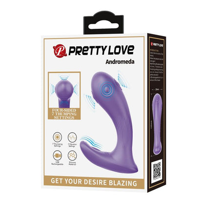 Pretty Love Andromeda ladattava kaksoisstimulaatiovibraattori - violetti