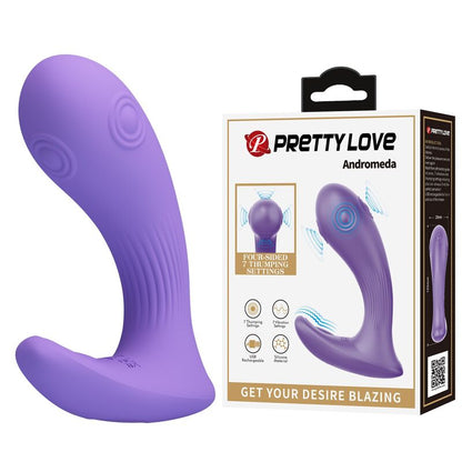 Pretty Love Andromeda ladattava kaksoisstimulaatiovibraattori - violetti
