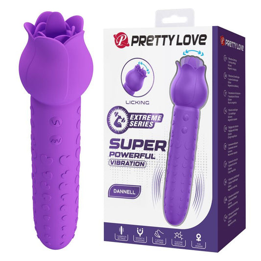Pretty Love Dannell ladattava kieli- ja klitorisvibraattori - violetti