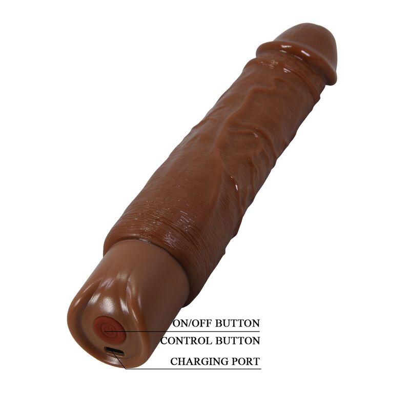 Pretty Love Duke realistinen vibraattori - ruskea - 23,5 cm - Ø 4,8 cm