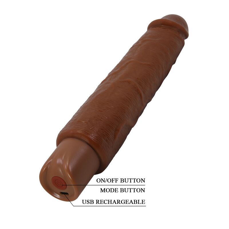 Pretty Love Gavin realistinen vibraattori - ruskea - 25 cm - Ø 5 cm