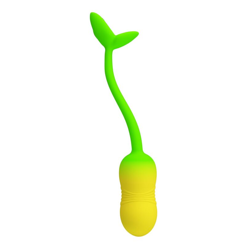 Pretty Love Pulsen USB-ladattava sovellusohjattava värisevä kuula - 12 toimintoa - vihreä/keltainen