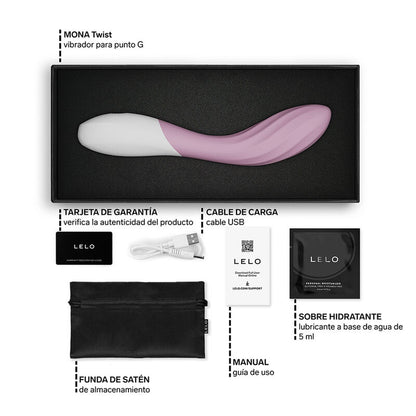 LELO - Mona Twist ladattava sovellusohjattava G-pistevibraattori - vaaleanpunainen