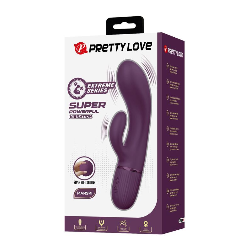 Pretty Love Margie ladattava rabbit-vibraattori - 10 toimintoa - violetti