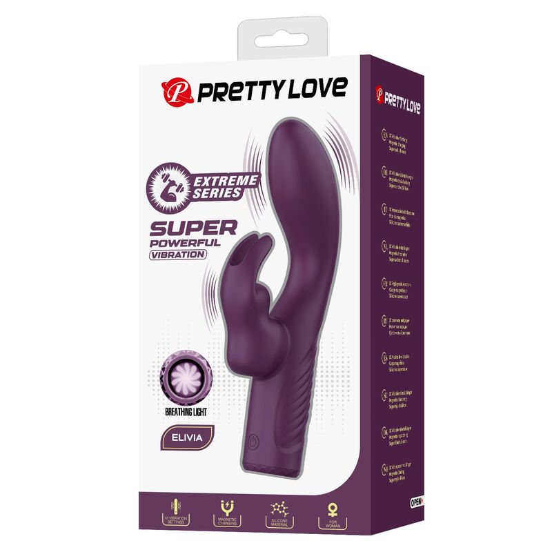 Pretty Love Olivia ladattava rabbit-vibraattori - 10 toimintoa
