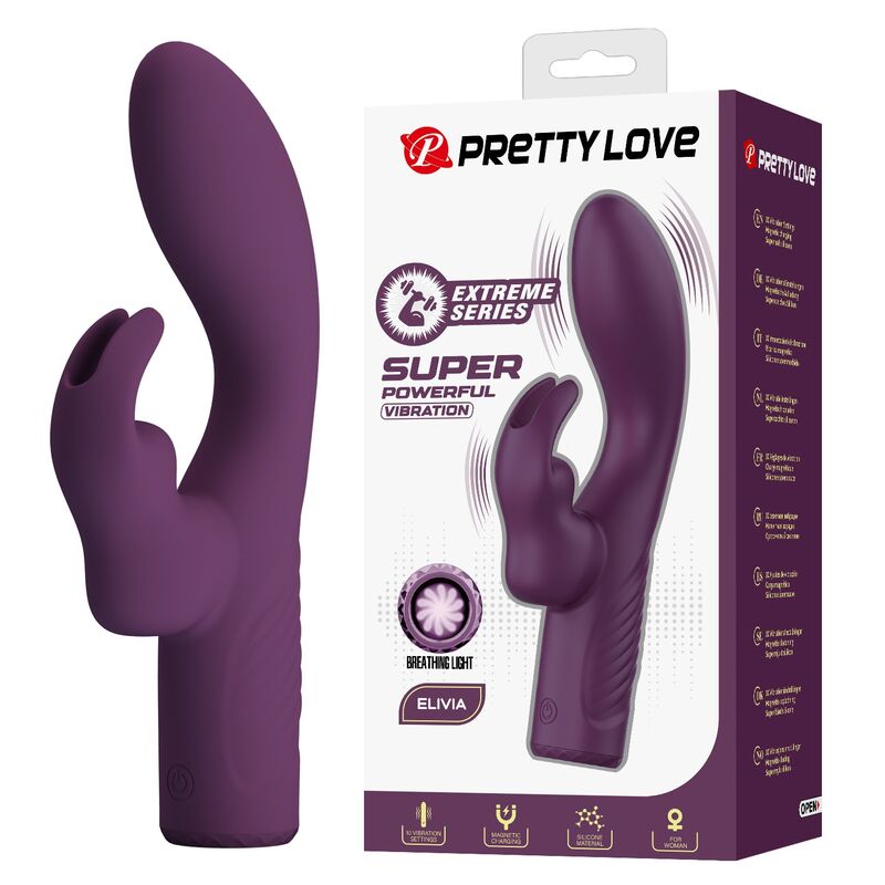 Pretty Love Olivia ladattava rabbit-vibraattori - 10 toimintoa