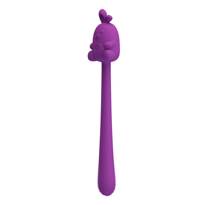 Pretty Love Cute Bunny Flirting Stick joustava USB-ladattava vibraattori - violetti