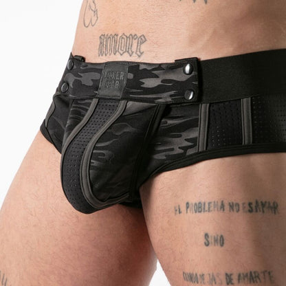 LOCKER GEAR - Full Military Access Jock Brief alushousut - musta - XL