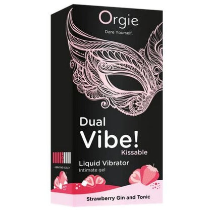 Orgie Dual Vibe! Strawberry Gin and Tonic suudeltava kihelmöivä intiimigeeli - 15 ml