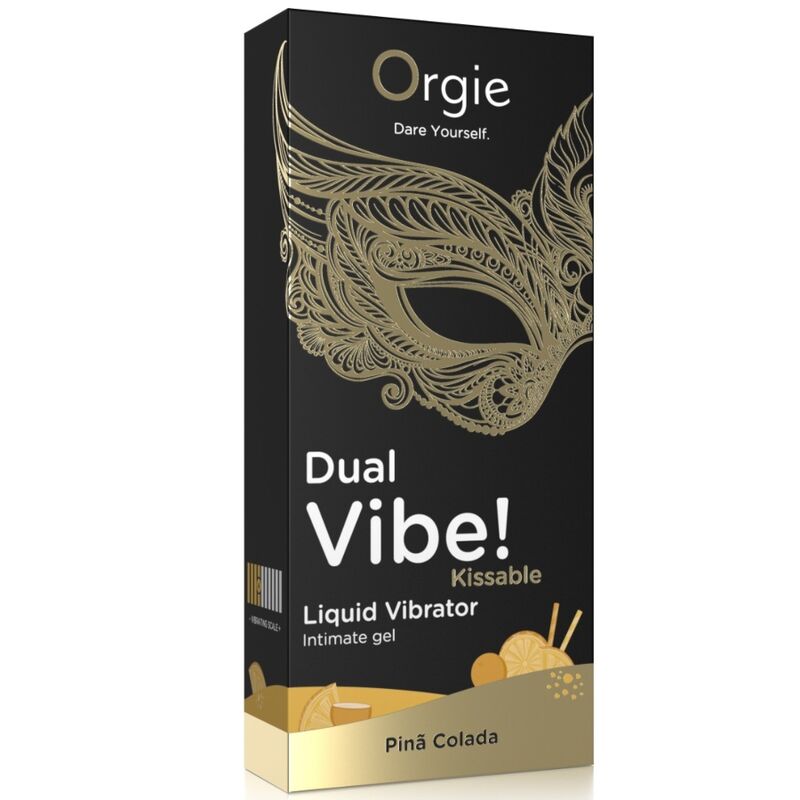 Orgie Dual Vibe! Piña Colada suudeltava kihelmöivä intiimigeeli - 15 ml